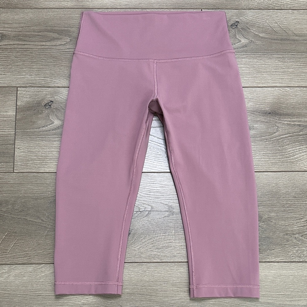 Lululemon Wunder Under Hi-Rise 1/2 17" Leggings Figue Pink Size 8
